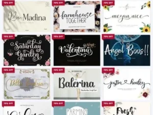 the spring love font bundle 45 premium fonts