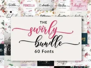 the swirly fonts bundle