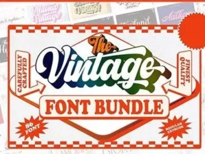 the vintage font bundle
