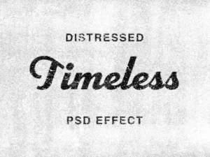 timeless distressed text effect