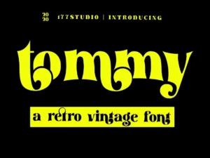 tommy retro vintage typeface by 177 studio