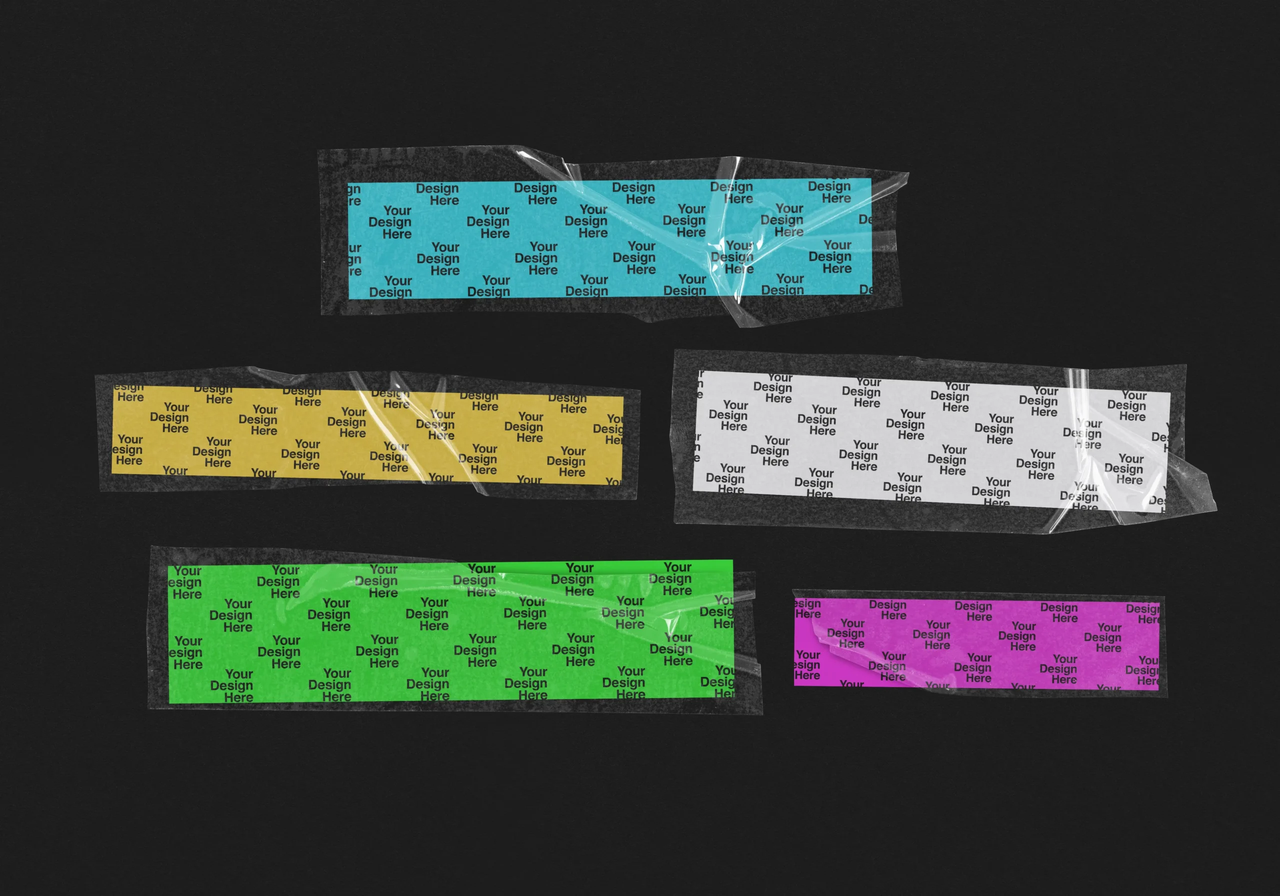 Transparent Strip Adhesive Duct Tape Mockup