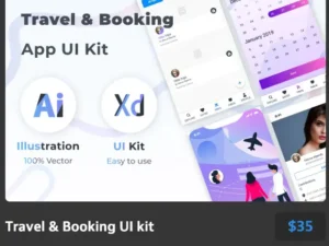 travel booking ui kit 1