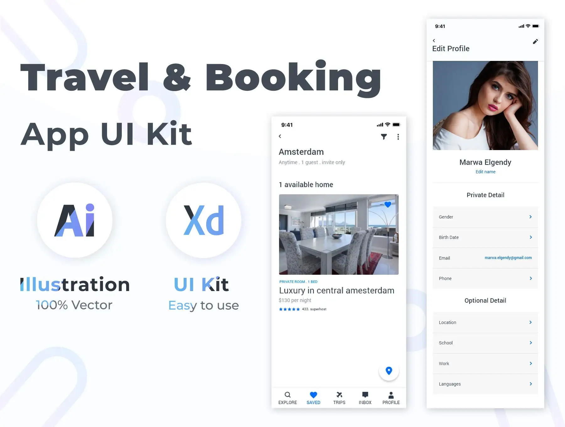 Travel & Booking UI kit 3 travel booking ui kit1