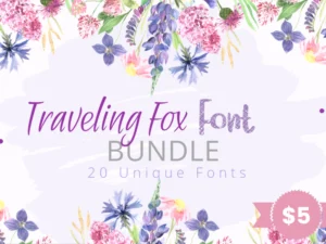 traveling fox font bundle