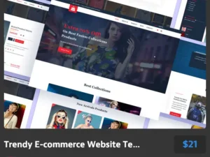 trendy e commerce website template