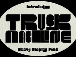 truck machine heavy display font