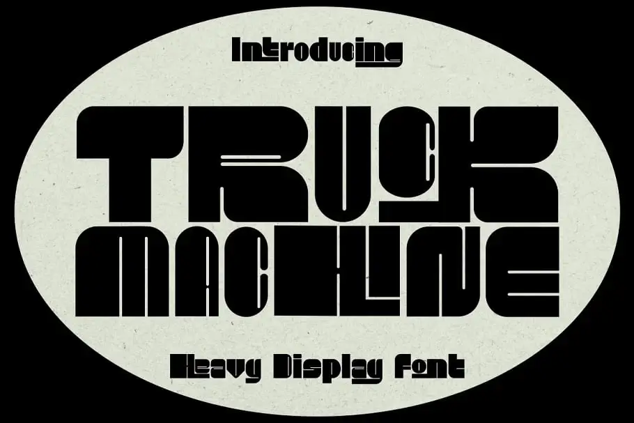 Truck Machine-Heavy Display Font