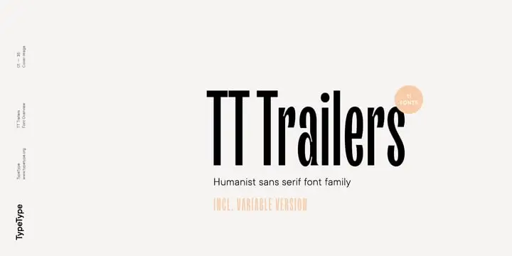 Tt Trailers Font Family