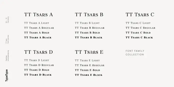 Tt Tsars Font Family (C) Typetype-Extended Latin & Cyrillic 3 tt tsars font family c typetype extended latin cyrillic 5