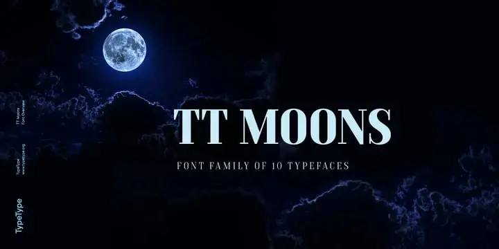 Typetype Moons Font Family Extended Latin & Cyrillic