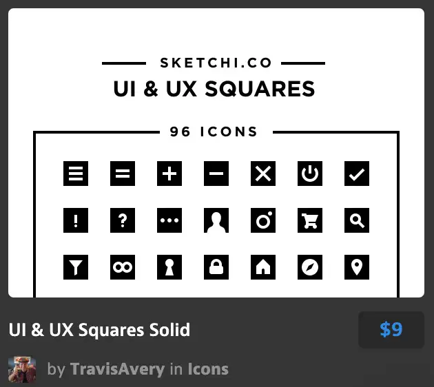 UI & UX Squares Solid