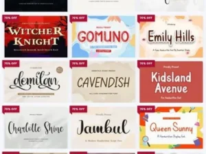 ultimate crafting font bundle 50 premium fonts worth