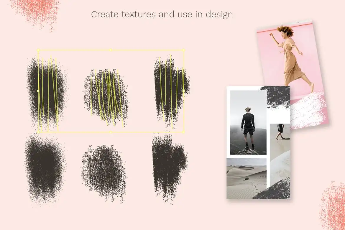 Vector grain brushes - Illustrator