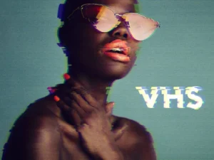 vhs glitch photoshop effect