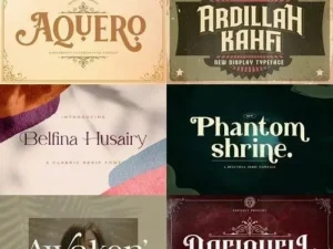 victorian style decorative serif font bundle