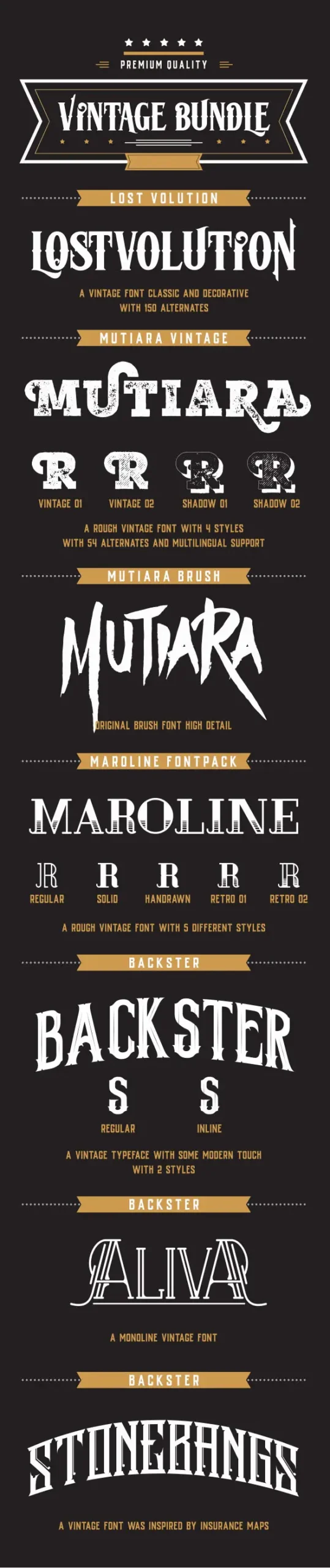 Vintage Font Bundle