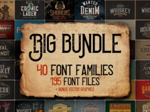 vintage fonts bundle 2