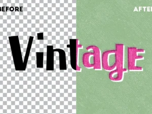 vintage halftone instant text effects 2