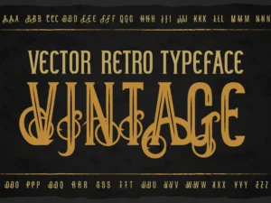 vintage otf label font