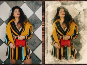 vintage painting effect