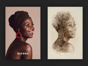 vintage sketch effect for posters
