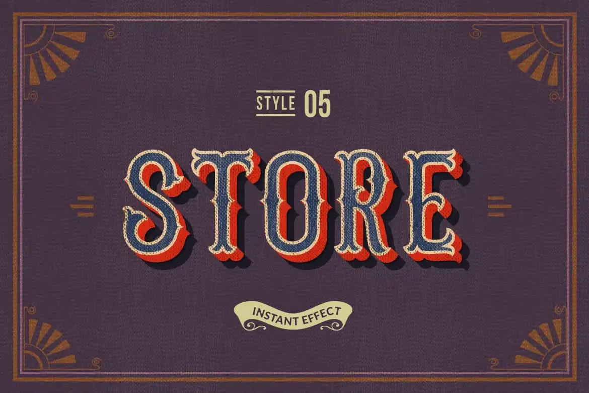 Vintage Text Effects Illustrator