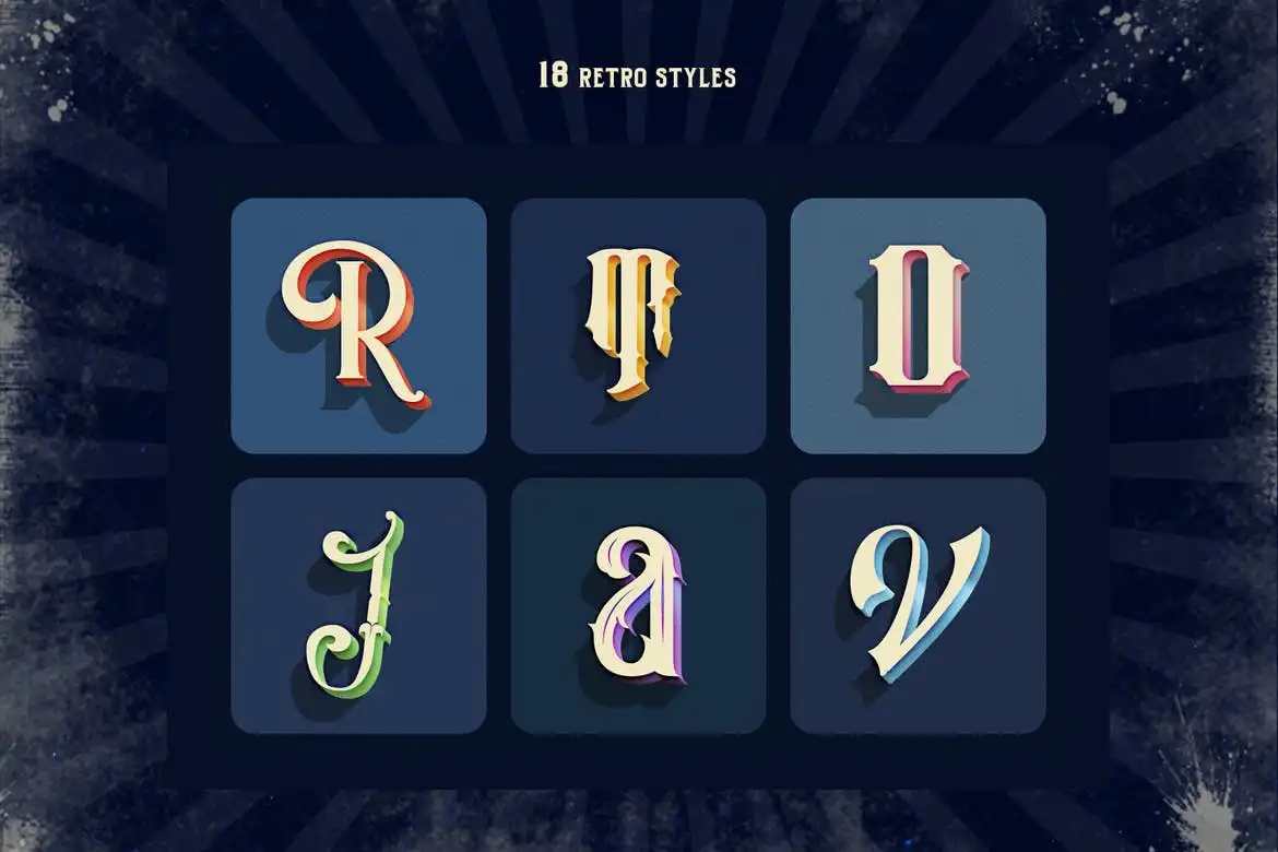 Vintage Text Photoshop Action