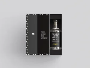 vodka bottle in box mockup 2