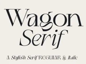 wagon display serifitalic