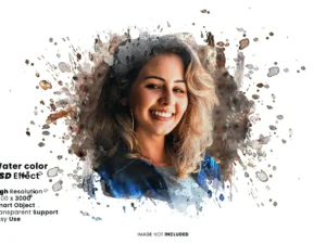 water color brush photo effect