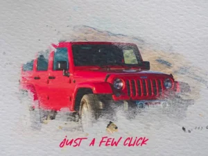 water color on canvas photo effect