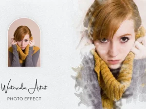 watercolor artist photo effect 3