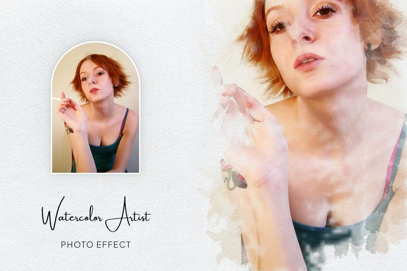 Watercolor Artist Photo Effect 3 watercolor artist photo effect