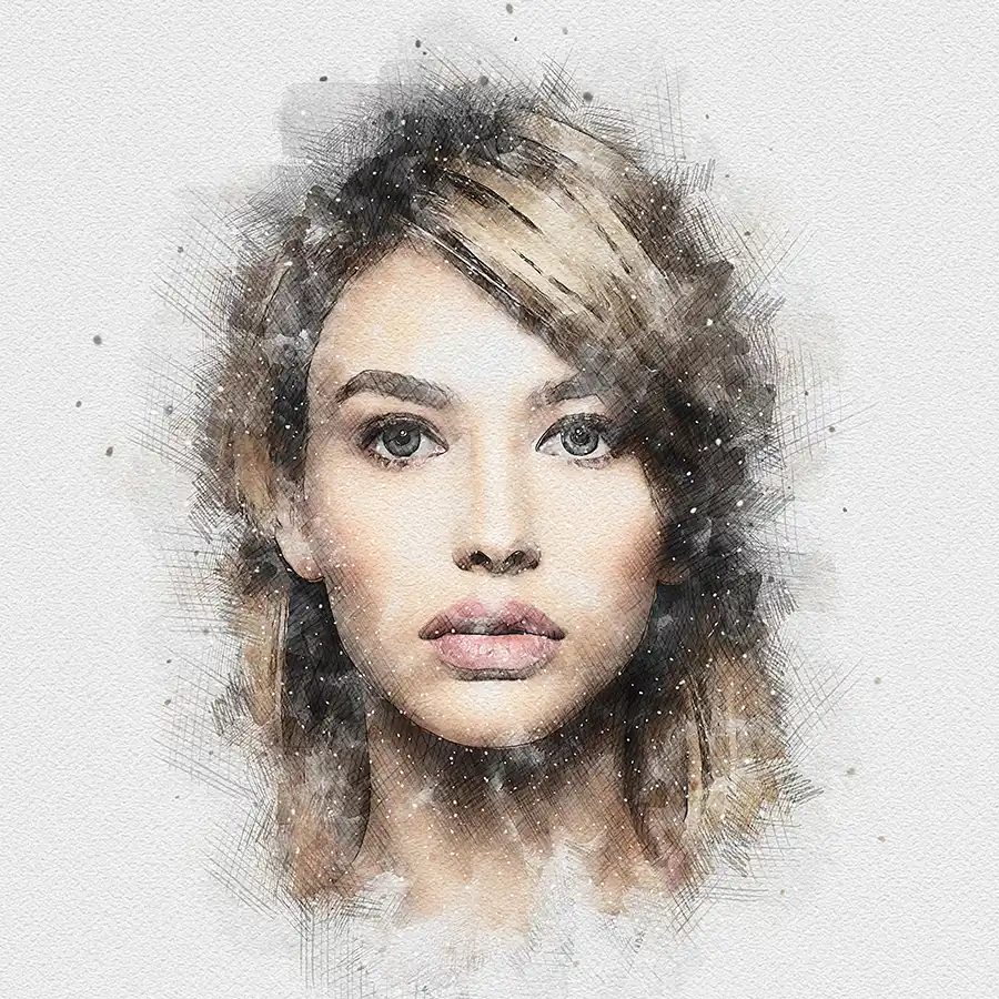 Watercolor & Pencil Photoshop Action 9 watercolor pencil photoshop action 10