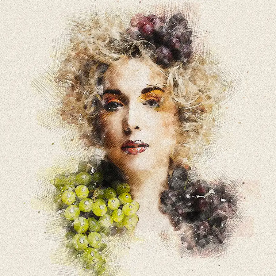 Watercolor & Pencil Photoshop Action 6 watercolor pencil photoshop action 5