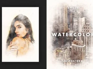 watercolor splashes effect for posters