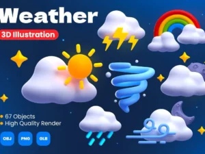 weather 3d illustrations