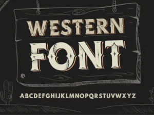 western otf vintage label font 3