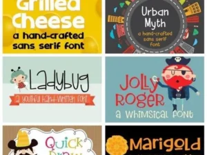 whimsy fun font bundle