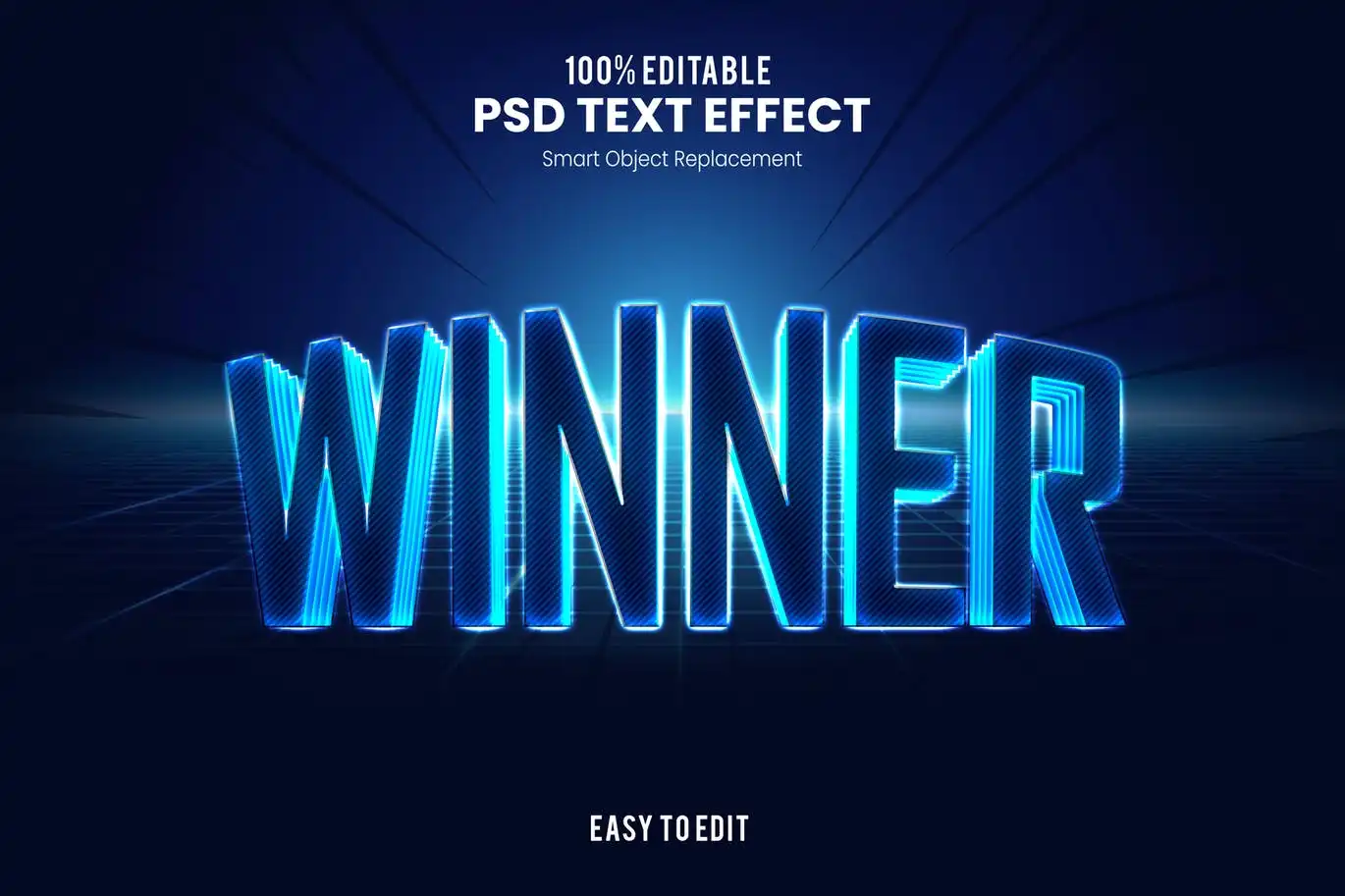 Winner-Esport Modern And Futuristic Text Effect