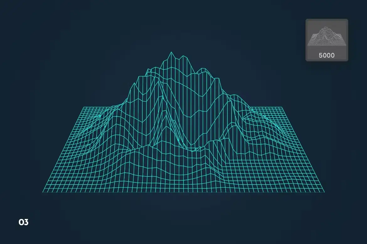 Wireframe Landscape Photoshop Brushes