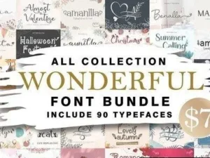 wonderful collection font bundle