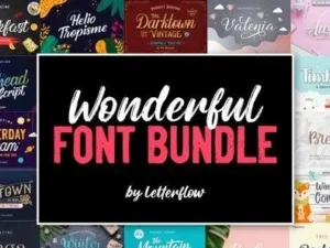 wonderful font bundle 20 premium fonts
