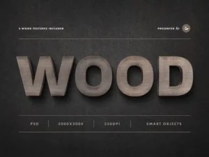 wood sign text effect 6