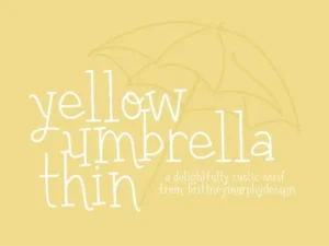 yellow umbrella font 2