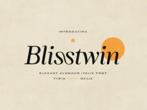 yipianesia blisstwin elegant glamour italic serif 5