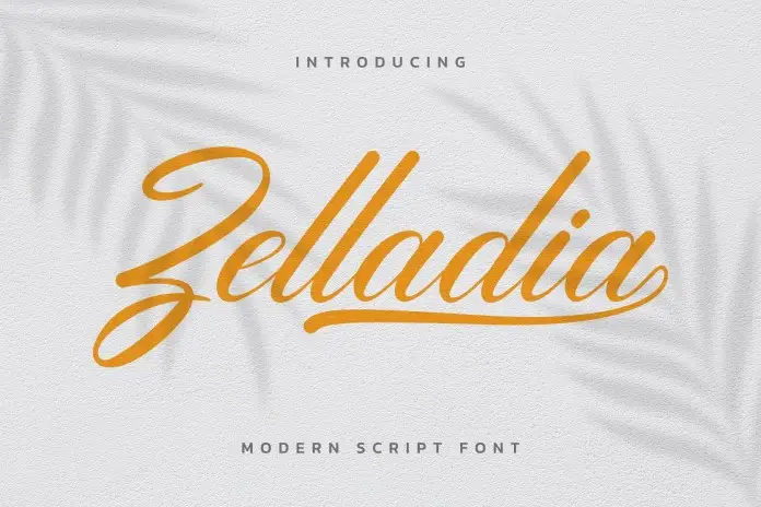 Zelladia Script Font 6 zelladia script font