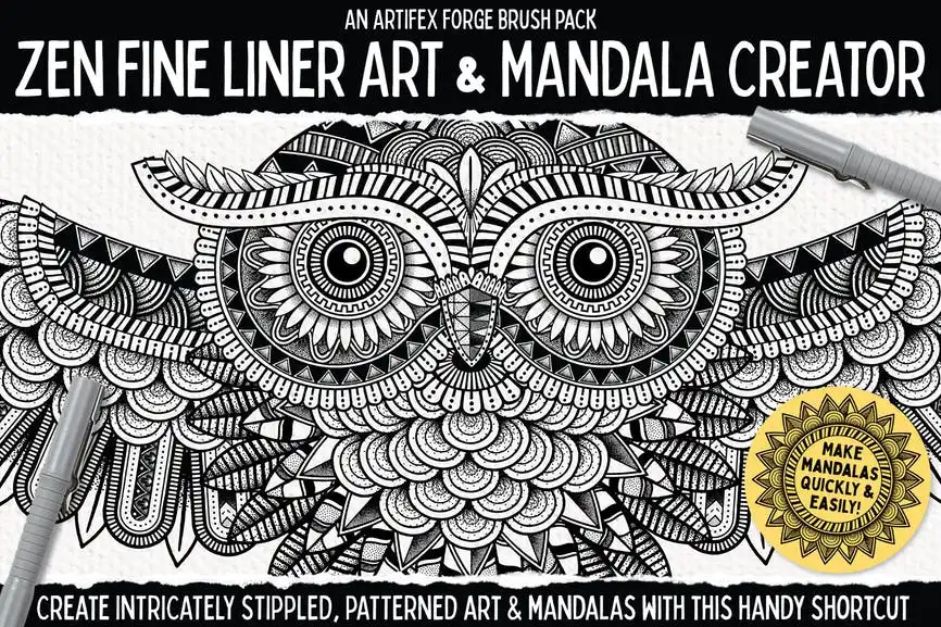 Zen Fine Liner Art & Mandala Creator 12 zen fine liner art mandala creator 13
