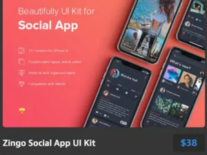 zingo social app ui kit